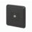 MK Contoura 1-Gang Coaxial TV / FM Socket Black with Colour-Matched Inserts