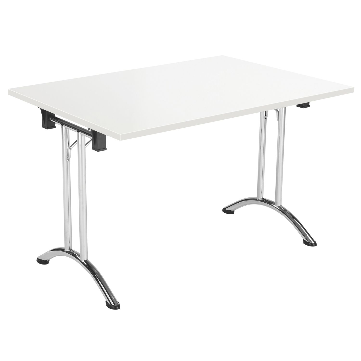 TC Group One Union Rectangular Folding Table White/Chrome 1200mm x 700mm (264TT)