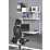RB UK  3-Tier Powder-Coated Steel Home Office Shelving Unit 810mm x 410mm x 1000mm