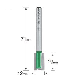Trend C019AX1/4TC 1/4" Straight Cutter 12mm x 19mm