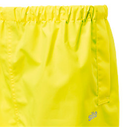 Site Huske Hi-Vis Over Trousers Elasticated Waist Yellow Large 26" W 44" L