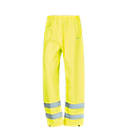 Site Huske Hi-Vis Over Trousers Elasticated Waist Yellow Large 26" W 44" L