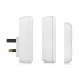 Byron DBY-22314UK Plug-In & Battery-Powered Wireless Doorbell Kit White 3 Piece Set