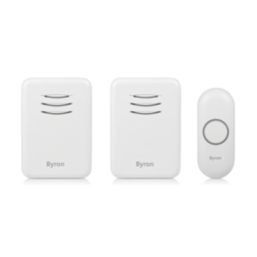 Byron DBY-22314UK Plug-In & Battery-Powered Wireless Doorbell Kit White 3 Piece Set