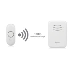 Byron DBY-22314UK Plug-In & Battery-Powered Wireless Doorbell Kit White 3 Piece Set