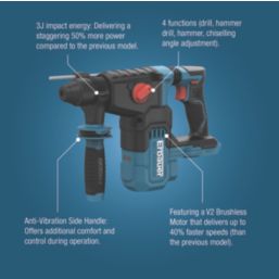 Erbauer ERI1078SDS 2.72kg 18V Li-Ion EXT Brushless Cordless SDS Plus Drill - Bare