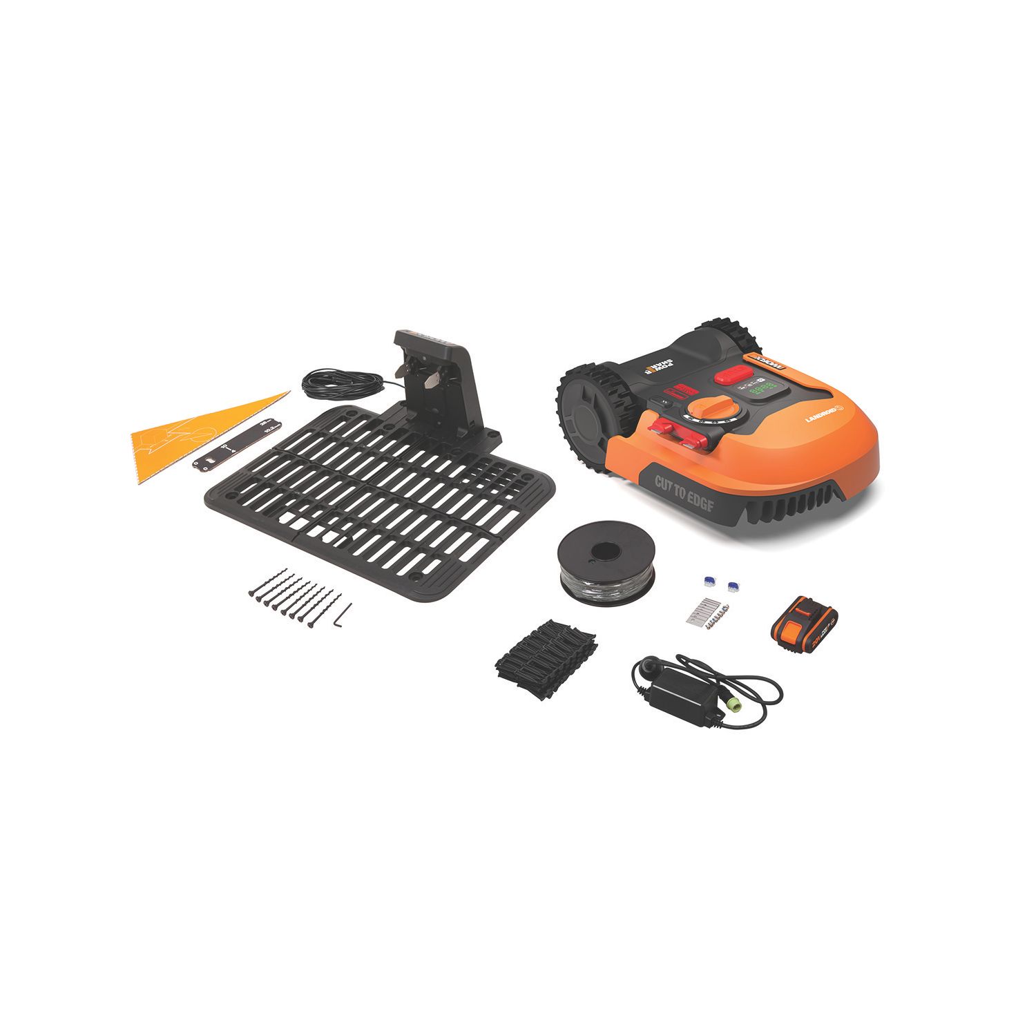 Worx 20V 2.0Ah Li-Ion PowerShare Brushless Cordless 16cm Landroid WR168E S250 Robotic Lawn Mower (264YU)