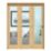 Green & Taylor  3-Door 1-Clear Light Satin Lacquered Oak Wooden Shaker Internal Bi-Fold Fully Finished Door 2060mm x 2133mm