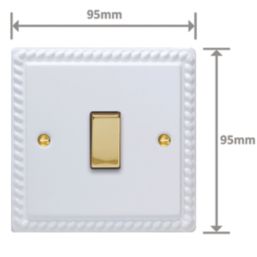 Varilight  10A 1-Gang 2-Way Light Switch  Georgian White