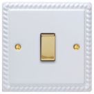 Varilight  10A 1-Gang 2-Way Light Switch  Georgian White