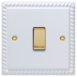 Varilight  10A 1-Gang 2-Way Light Switch  Georgian White