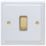 Varilight  10A 1-Gang 2-Way Light Switch  Georgian White