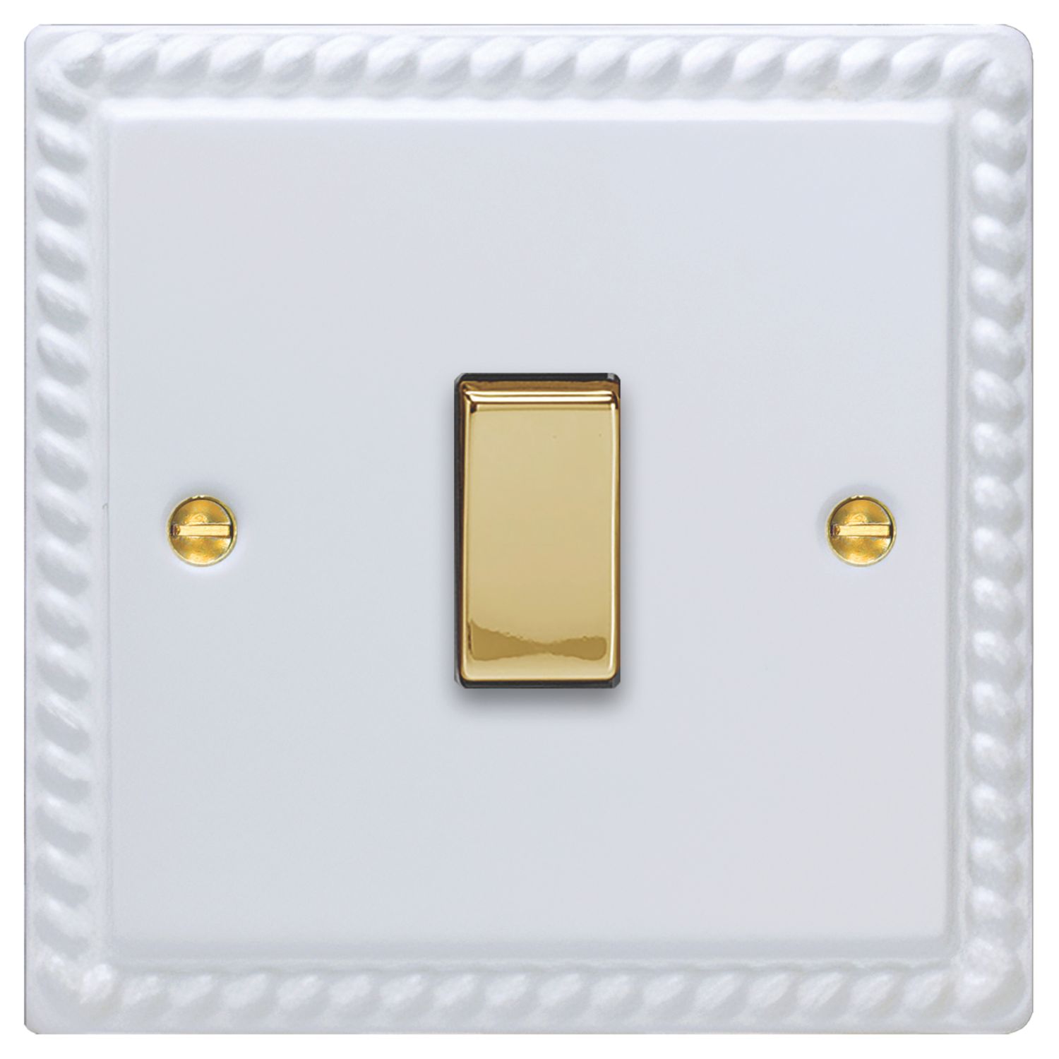 Varilight 10A 1-Gang 2-Way Light Switch Georgian White (265EC)