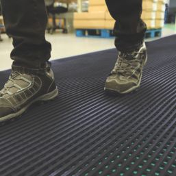 COBA DeckStep Anti-Slip Floor Mat Black 10m x 1m x 11.5mm