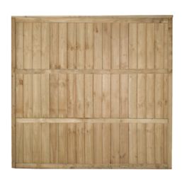 Forest Vertical Board Closeboard  Fence Panels Natural Timber 6' x 5' 6" Pack of 4