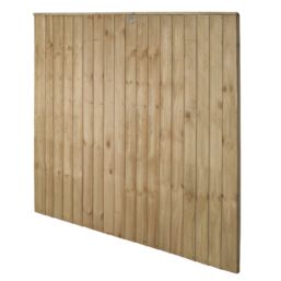 Forest Vertical Board Closeboard  Fence Panels Natural Timber 6' x 5' 6" Pack of 4
