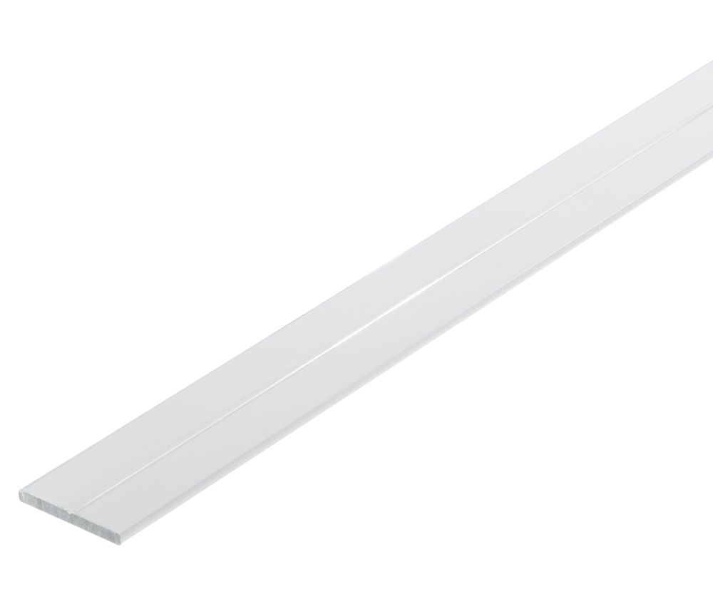 Rothley White Plastic Flat Bar 1000 x 24 x 2mm | Protective Wall Plates ...