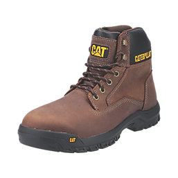 CAT Median   Safety Boots Brown Size 9