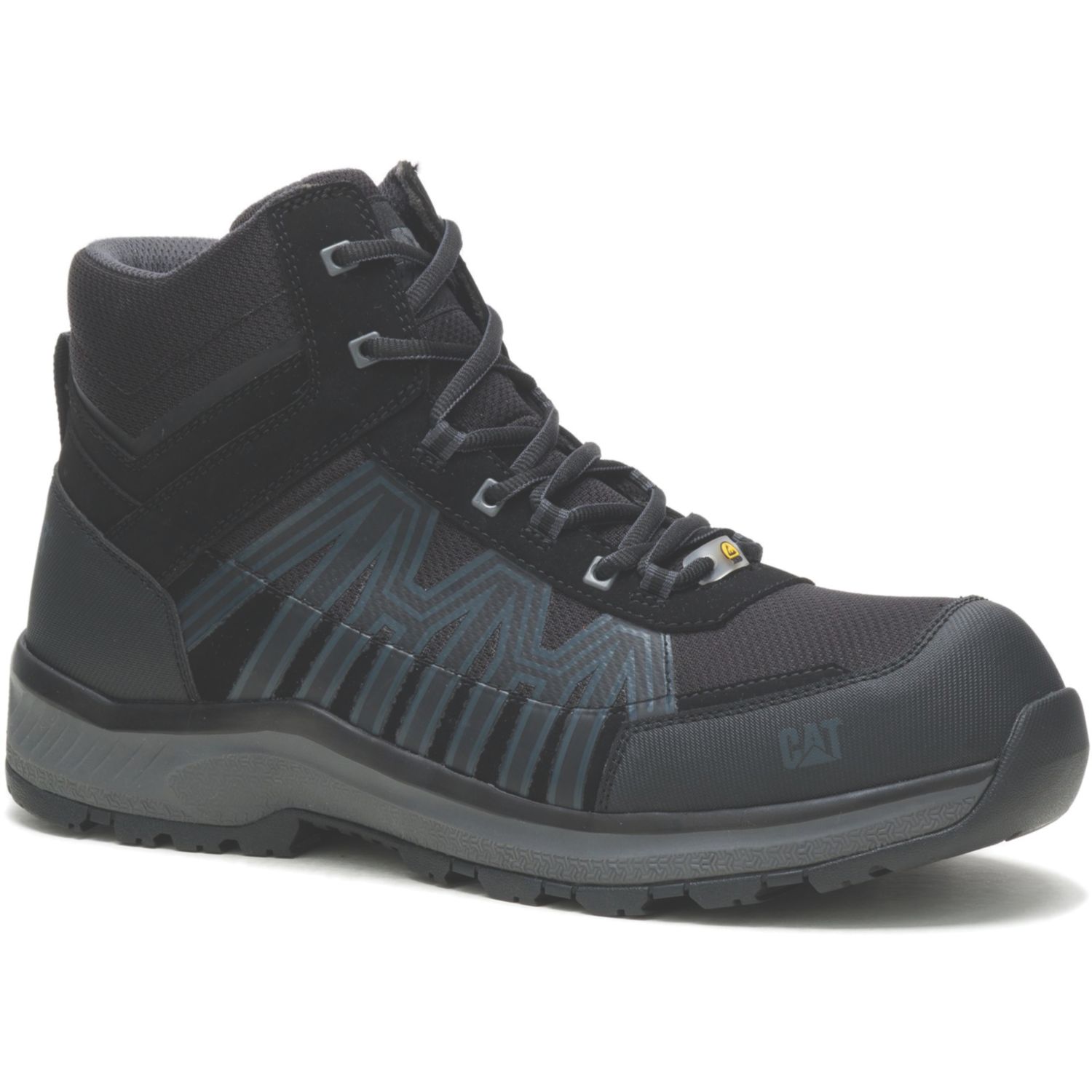 CAT Charge Hiker Size 7 Black Water-Resistant Safety Boots (265KE)