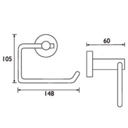 Bristan  Round Toilet Roll Holder Brushed Brass