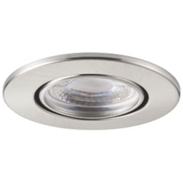 LAP Cosmoseco Tilt  Fire Rated LED Contractor Downlights Satin Nickel 5.8W 450lm 10 Pack