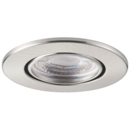 LAP Cosmoseco Tilt  Fire Rated LED Downlight Contractor Pack Satin Nickel 5.8W 450lm 10 Pack