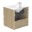 Newland  Double Drawer Wall-Mounted Vanity Unit with Basin Effect Natural Oak 600mm x 450mm x 540mm