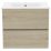 Newland  Double Drawer Wall-Mounted Vanity Unit with Basin Effect Natural Oak 600mm x 450mm x 540mm