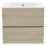 Newland  Double Drawer Wall-Mounted Vanity Unit with Basin Effect Natural Oak 600mm x 450mm x 540mm