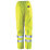 Tough Grit  Hi-Vis Waterproof Trousers Elasticated Waist Yellow / Navy Large 44" W 31" L