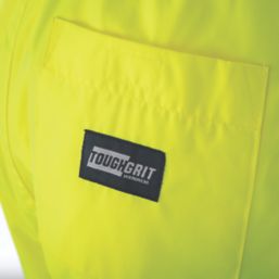 Tough Grit  Hi-Vis Waterproof Trousers Elasticated Waist Yellow / Navy Large 44" W 31" L