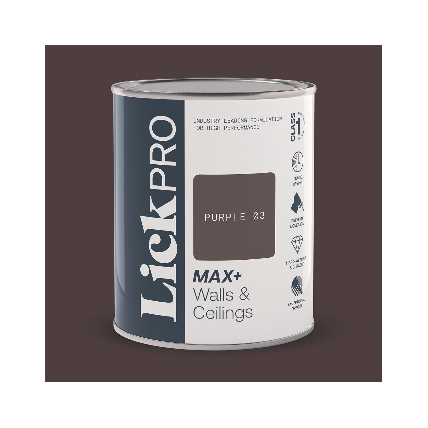 LickPro Max+ 1Ltr Purple 03 Matt Emulsion Paint (265TM)