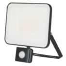 Brackenheath iSpot Frameless II Indoor & Outdoor LED Floodlight With PIR Sensor Black 50W 5500lm