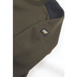 CAT Essentials Crewneck Sweatshirt Army Moss 2X Large 50-52" Chest