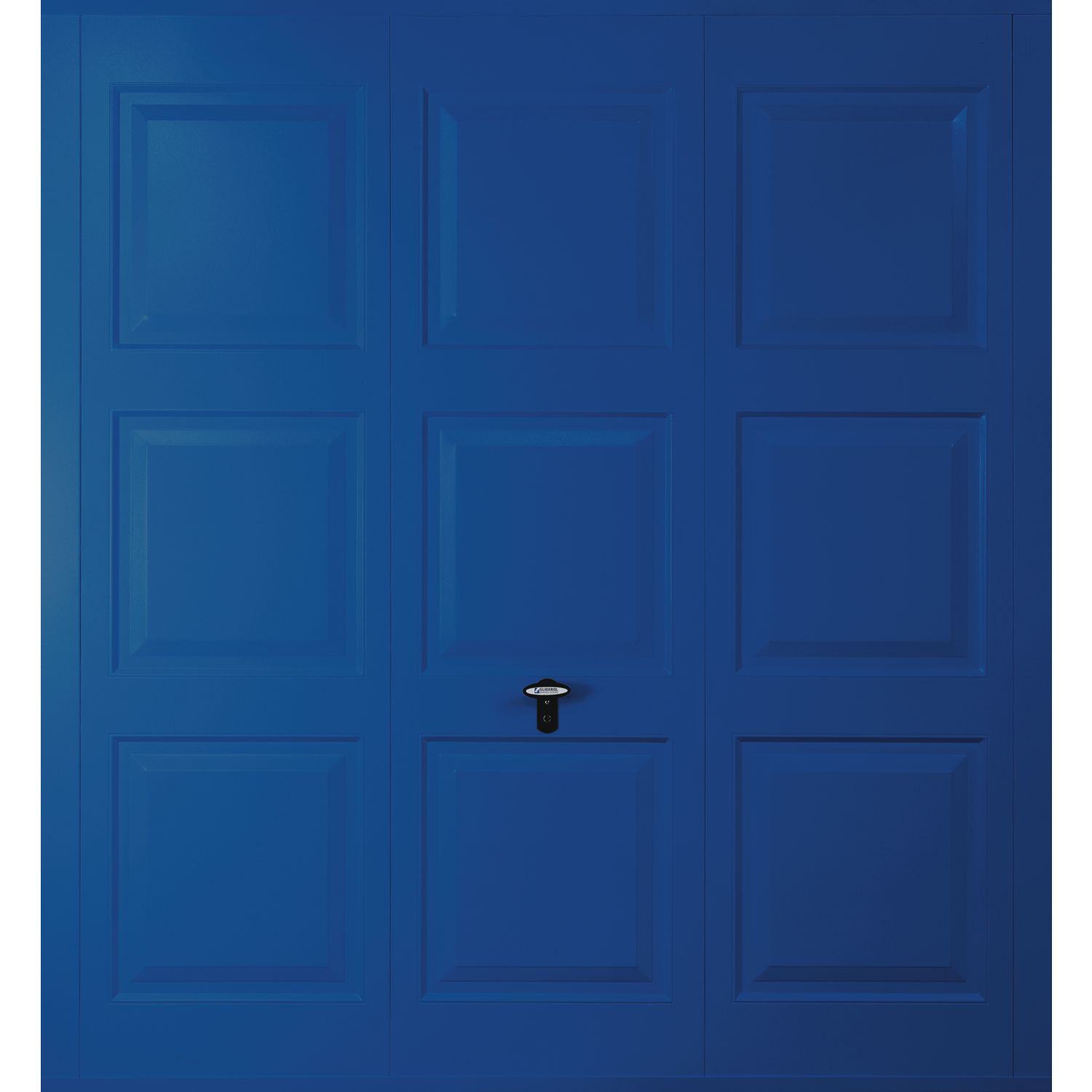 Gliderol Georgian 7' 6" x 7' Non-Insulated Framed Steel Up & Over Garage Door Signal Blue (265VP)