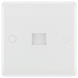 British General 800 Series 1-Gang Slave Telephone Socket White