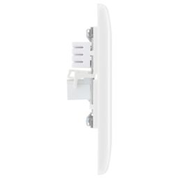 British General 800 Series 1-Gang Slave Telephone Socket White