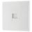British General 800 Series 1-Gang Slave Telephone Socket White