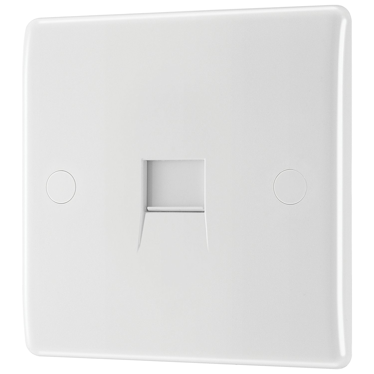 British General 800 Series 1-Gang Slave Telephone Socket White (265XG)