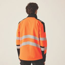 Regatta Hi Vis XPro 3 Layer Softshell  Jacket Black/Orange 3X Large 51" Chest
