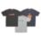 Scruffs Houghton Worker Short Sleeve T-Shirts Grey / Navy / Black X Large 45.5" Chest 3 Pack