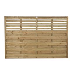 Forest Kyoto  Slatted Top Fence Panels Natural Timber 6' x 4' Pack of 8