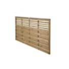 Forest Kyoto  Slatted Top Fence Panels Natural Timber 6' x 4' Pack of 8