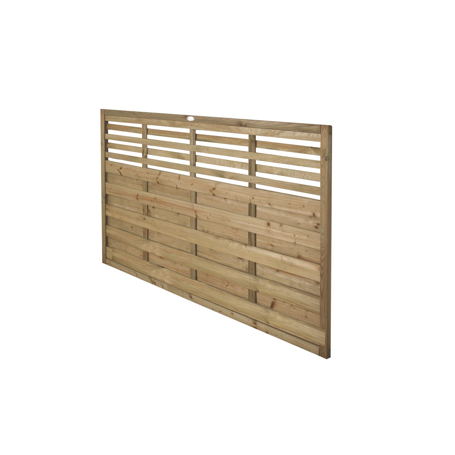 Forest Kyoto Slatted Top Fence Panels Natural Timber 6' x 4' Pack of 8 (2661K)