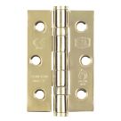 Smith & Locke  Electro Brass Grade 7 Fire Rated Ball Bearing Hinges 76mm x 51mm 2 Pack