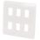 MK Grid Plus 6-Module Grid Faceplate White