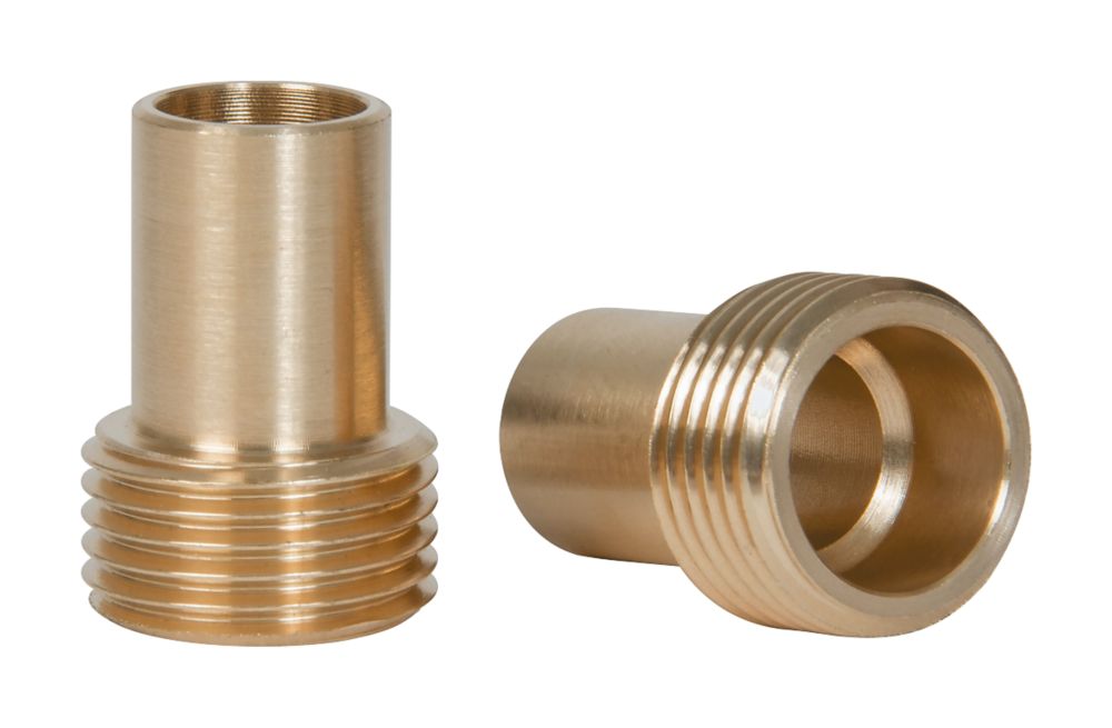 Tesla  Brass Compression Adapting Flexible Tap Connectors 15mm x 1/2" 2 Pack