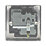 British General Nexus Metal 13A 1-Gang DP Switched Plug Socket Brushed Iridium  with Black Inserts