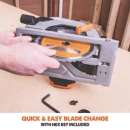 Evolution Cordless R165CCS-Li 6-1/2 in Circular Saw 20V Li-ion EXT Inc Multi-Material Blade with Charger & 4Ah Battery