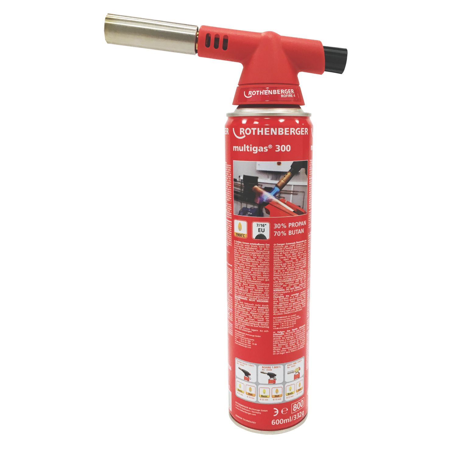 Rothenberger Butane/Propane Mix Soldering Torch (266HH)